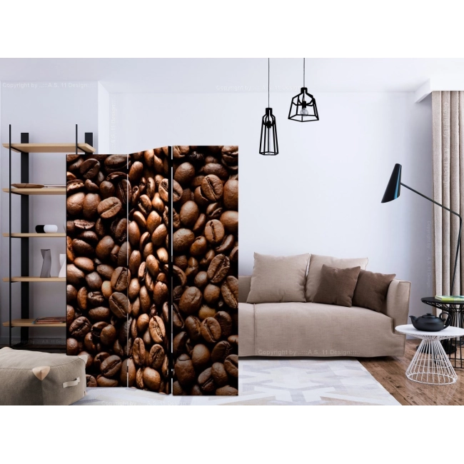 Parawan 3-częściowy - Roasted coffee beans [Room Dividers]