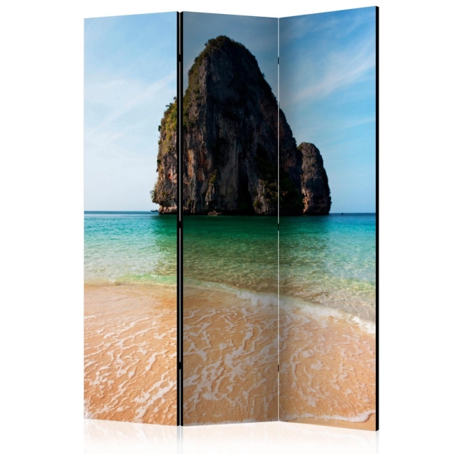 Parawan 3-częściowy - Rock formation by shoreline, Andaman Sea, Thailand [Room Dividers]