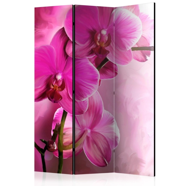 Parawan 3-częściowy - Różowa orchidea [Room Dividers]