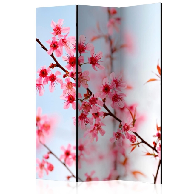 Parawan 3-częściowy - Symbol Japonii - kwiaty wiśni sakura [Room Dividers]
