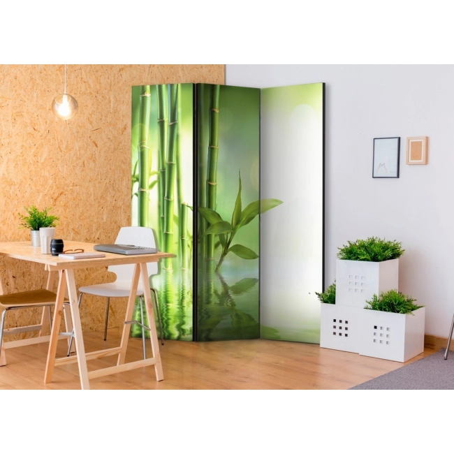 Parawan 3-częściowy - Zielony bambus [Room Dividers]