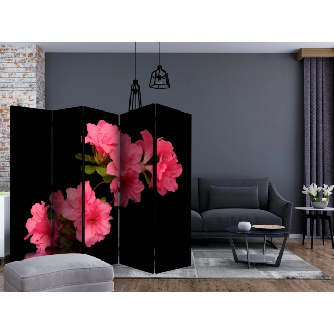 Parawan 5-częściowy - Azalea in Black [Room Dividers]