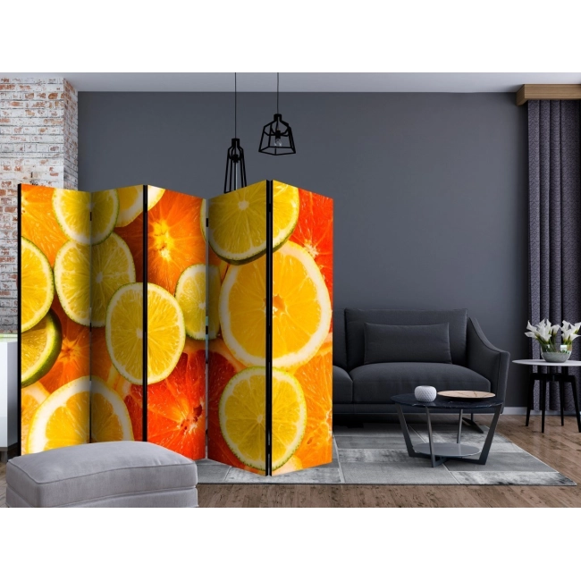 Parawan 5-częściowy - Citrus fruits [Room Dividers]