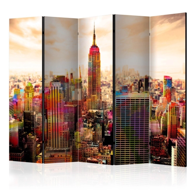 Parawan 5-częściowy - Colors of New York City III [Room Dividers]