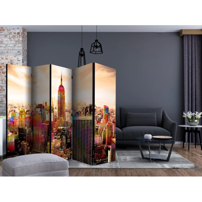 Parawan 5-częściowy - Colors of New York City III [Room Dividers]