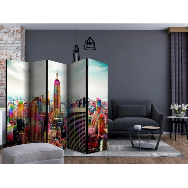 Parawan 5-częściowy - Colors of New York City [Room Dividers]