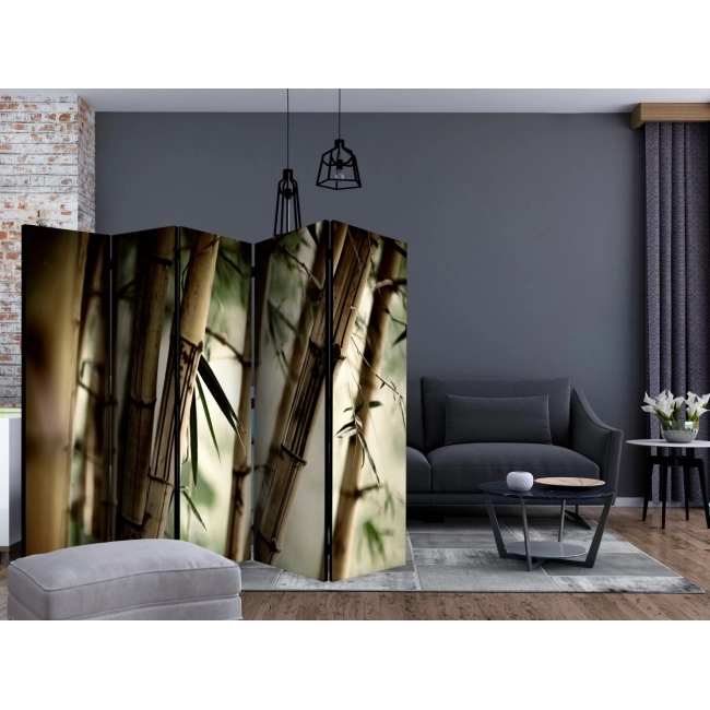 Parawan 5-częściowy - Fog and bamboo forest [Room Dividers]