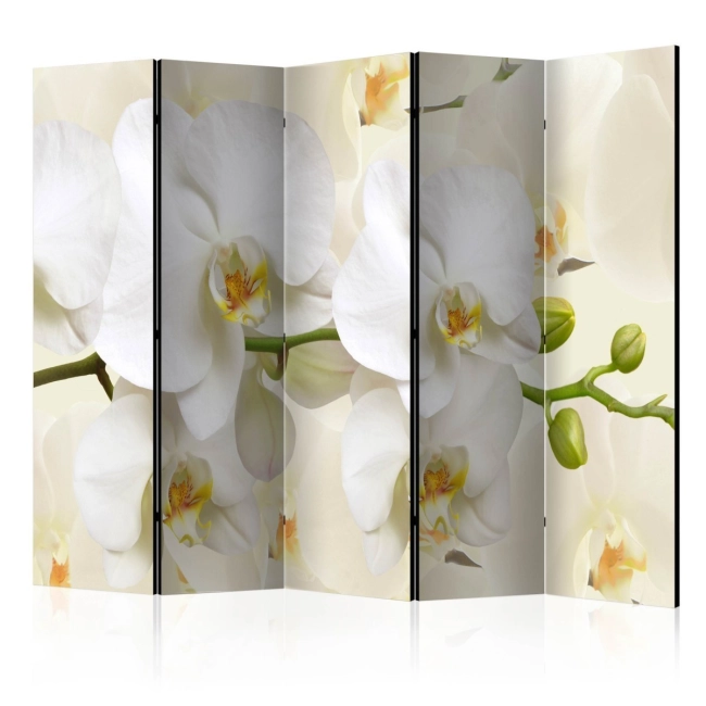 Parawan 5-częściowy - Gałązka orchidei [Room Dividers]