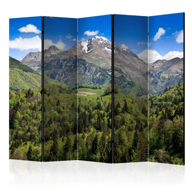 Parawan 5-częściowy - Holiday in the mountains II [Room Dividers]