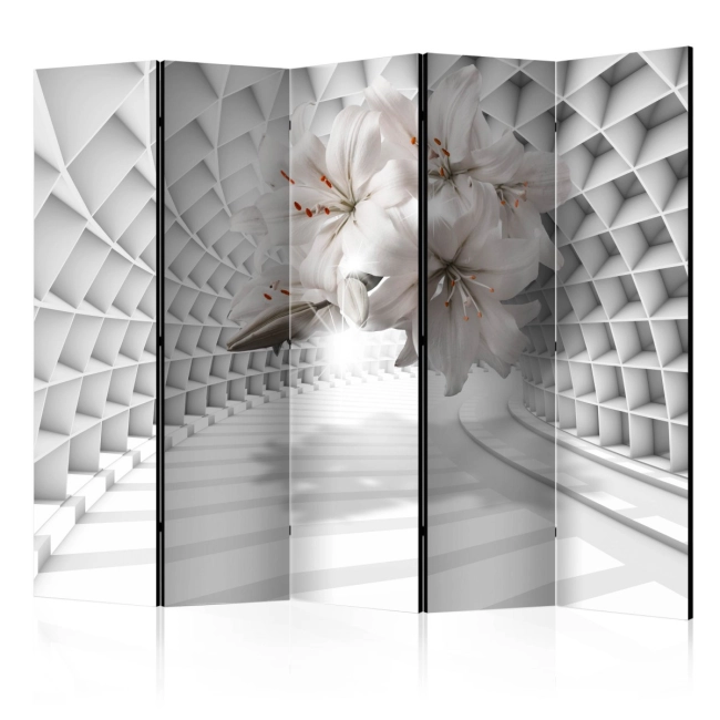 Parawan 5-częściowy - Kwiaty w tunelu II [Room Dividers]