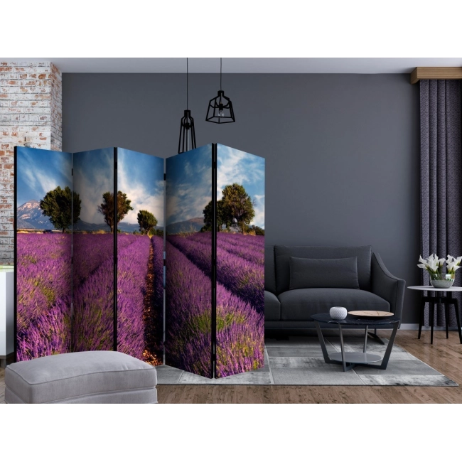 Parawan 5-częściowy - Lavender field in Provence, France [Room Dividers]