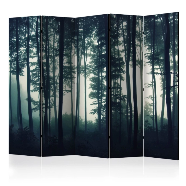 Parawan 5-częściowy - Natura: Mroczny las II [Room Dividers]