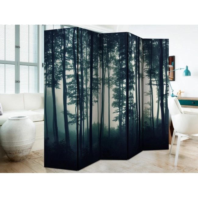 Parawan 5-częściowy - Natura: Mroczny las II [Room Dividers]