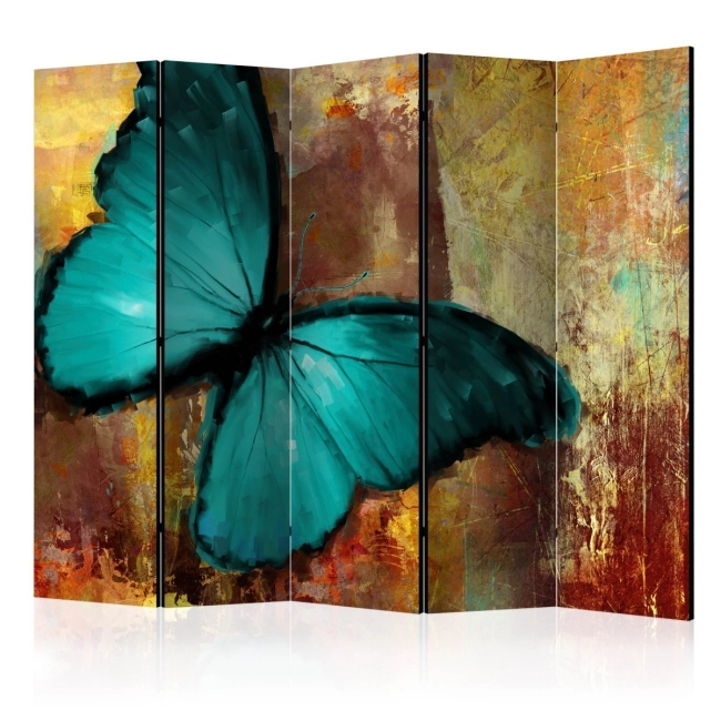 Parawan 5-częściowy - Painted butterfly II [Room Dividers]