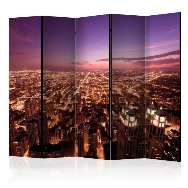 Parawan 5-częściowy - Panorama Chicago II [Room Dividers]