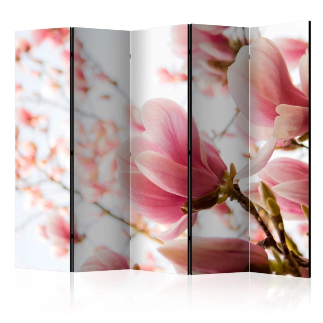 Parawan 5-częściowy - Różowa magnolia II [Room Dividers]