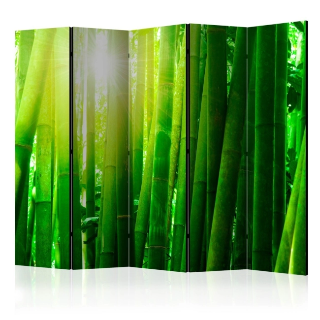 Parawan 5-częściowy - Słońce i bambus [Room Dividers]