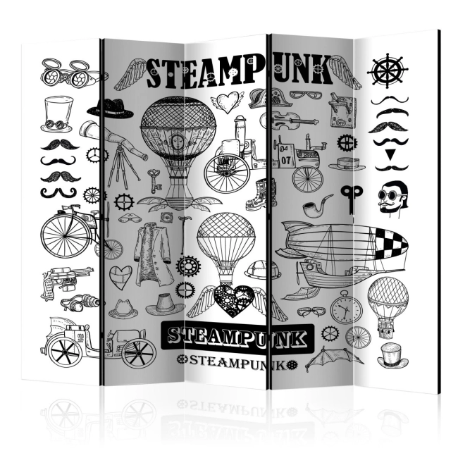 Parawan 5-częściowy - Steampunk II [Room Dividers]