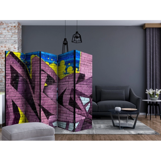 Parawan 5-częściowy - Street art - graffiti II [Room Dividers]