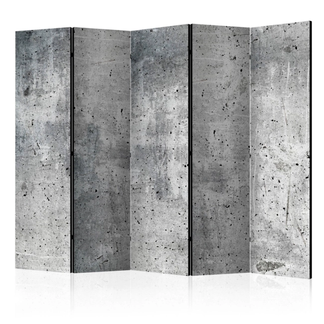 Parawan 5-częściowy - Świeży beton [Room Dividers]