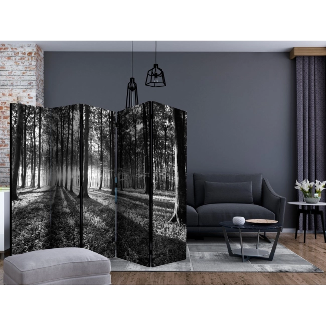 Parawan 5-częściowy - Szara puszcza II [Room Dividers]