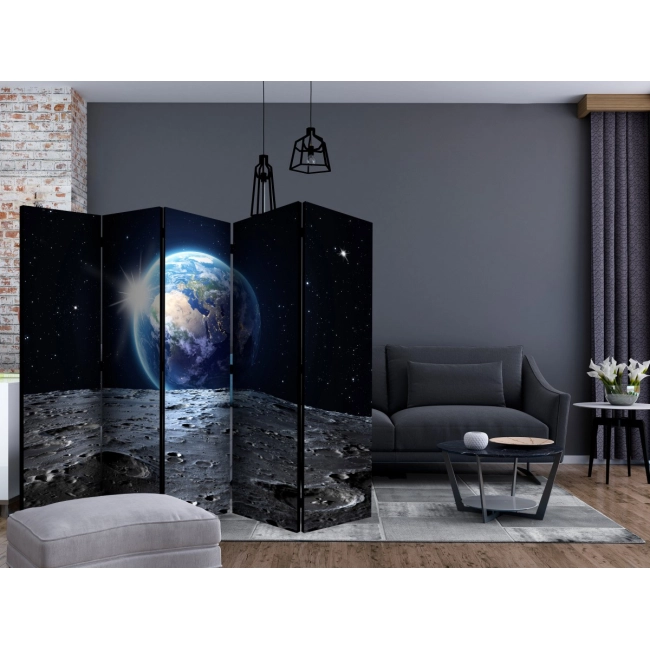 Parawan 5-częściowy - Widok na Niebieską Planetę II [Room Dividers]