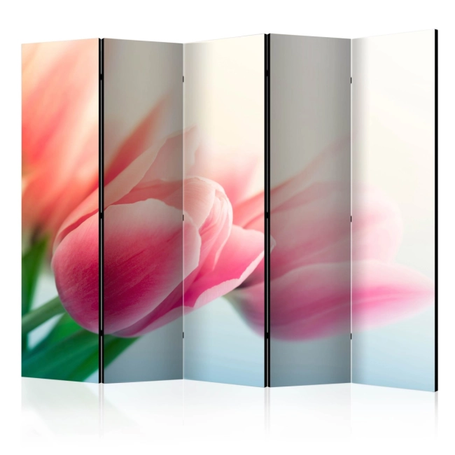 Parawan 5-częściowy - Wiosna i tulipany II [Room Dividers]
