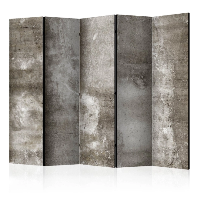 Parawan 5-częściowy - Zimny beton [Room Dividers]