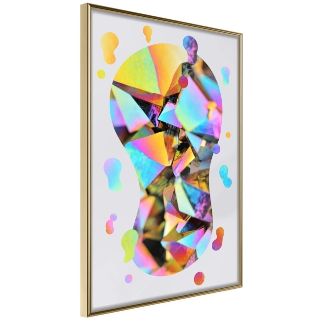 Plakat kolorowa abstrakcja diamenty nowoczesne