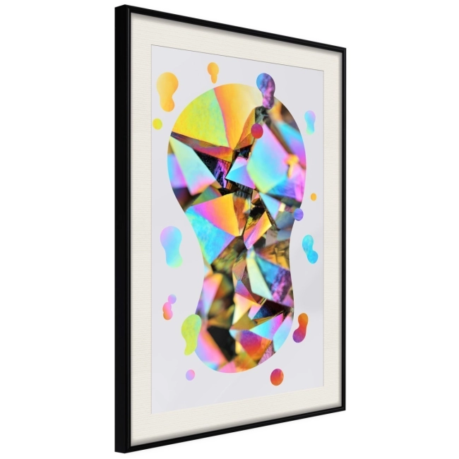 Plakat kolorowa abstrakcja diamenty nowoczesne