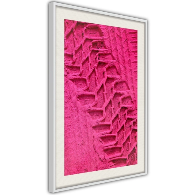 Plakat w ramie różowy piasek abstrakcja natura