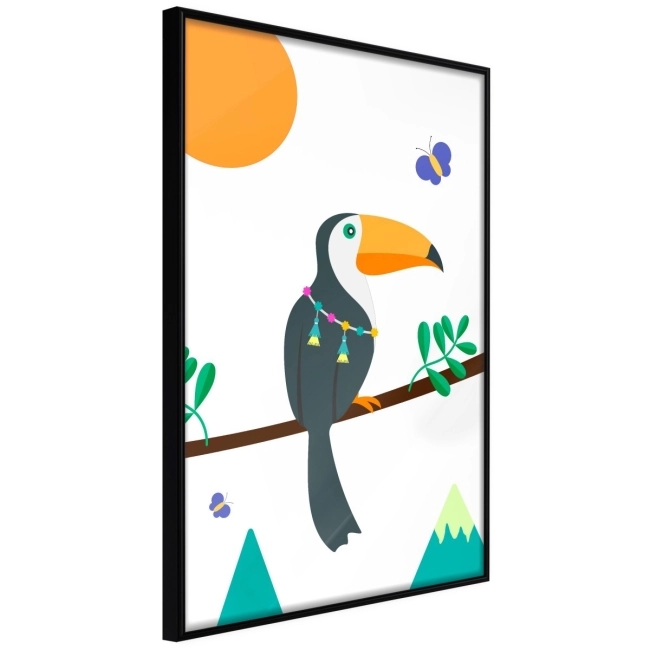 Plakat - tukan zwierzęta dżungla plakat dla dzieci KIDS