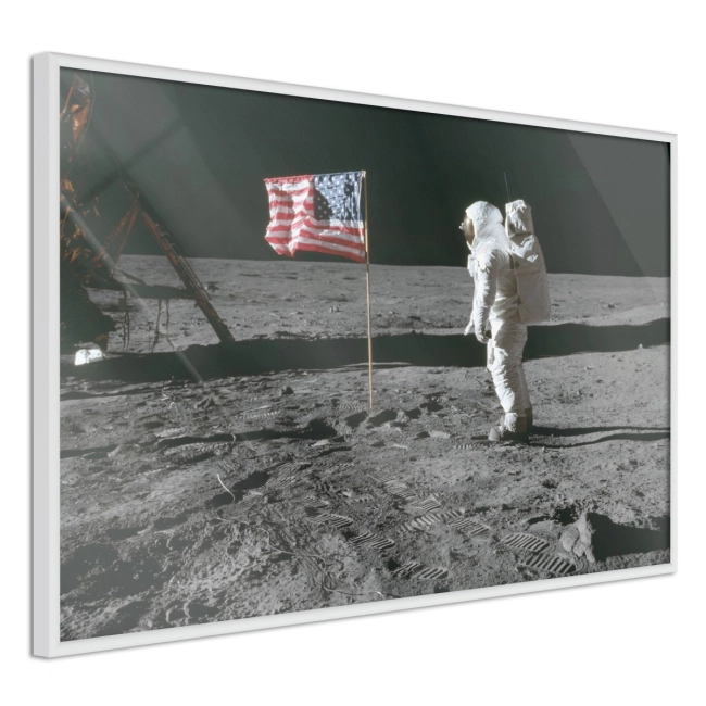 Plakat - Flaga na księżycu