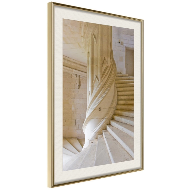 Plakat schody architektura klasyczny vintage retro