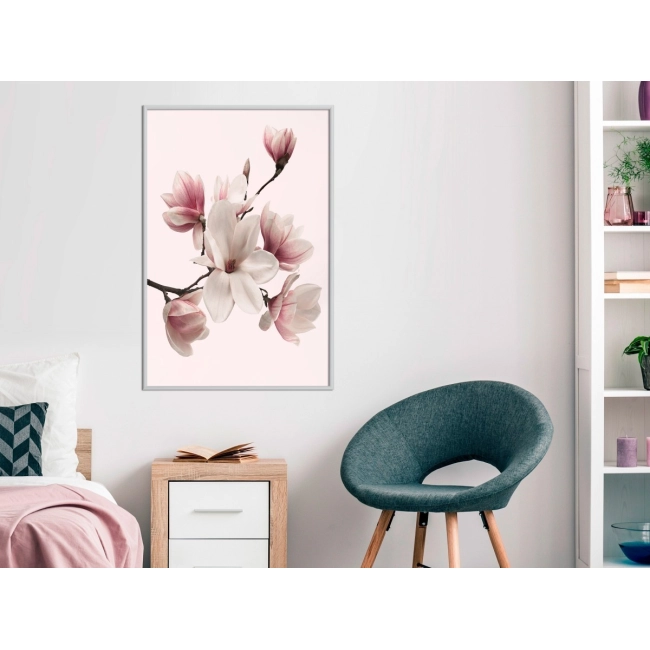 Plakat - Kwitnące magnolie I