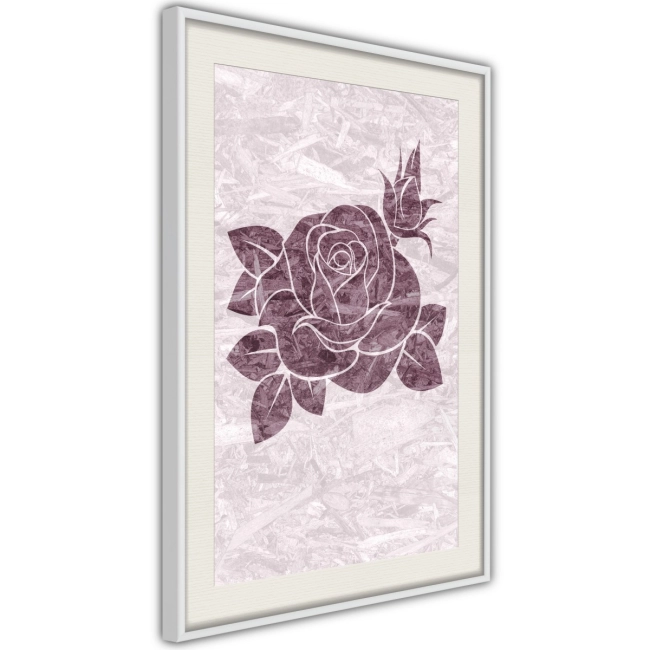 Plakat - Monochromatyczna róża