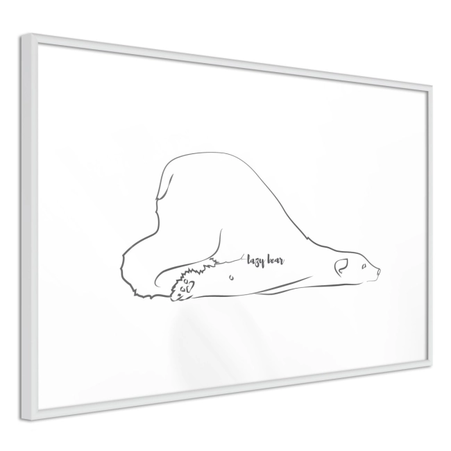 Plakat - Odpoczywający niedźwiedź polarny
