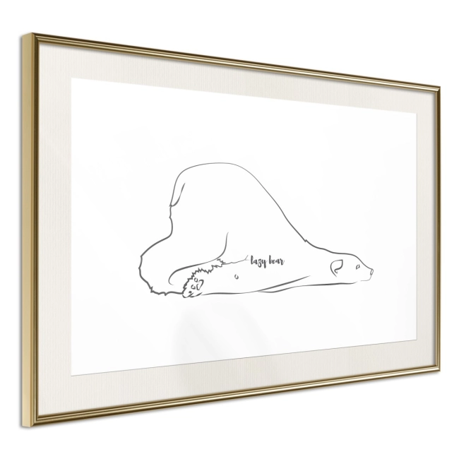 Plakat - Odpoczywający niedźwiedź polarny