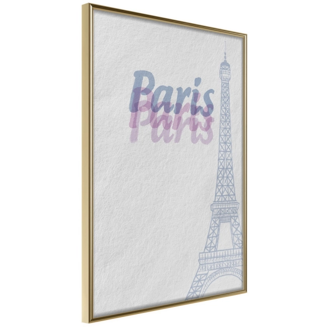 Plakat - Pastelowy Paryż