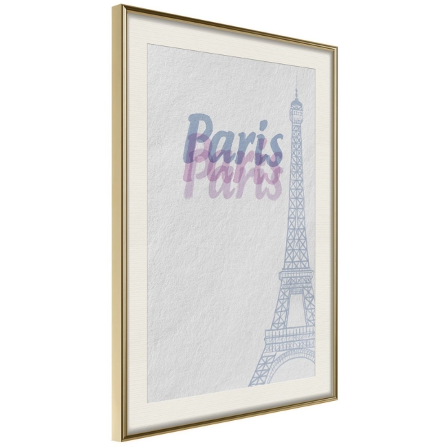 Plakat - Pastelowy Paryż