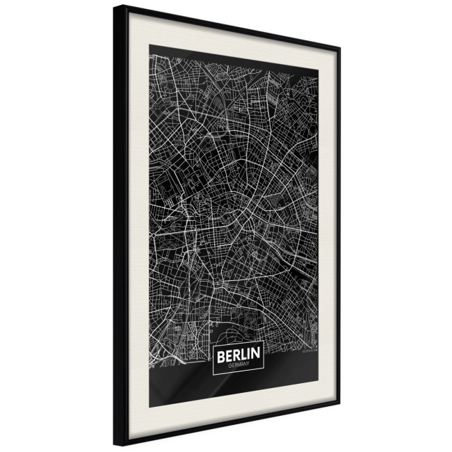 Plakat - Plan miasta: Berlin (ciemny) NIEMCY