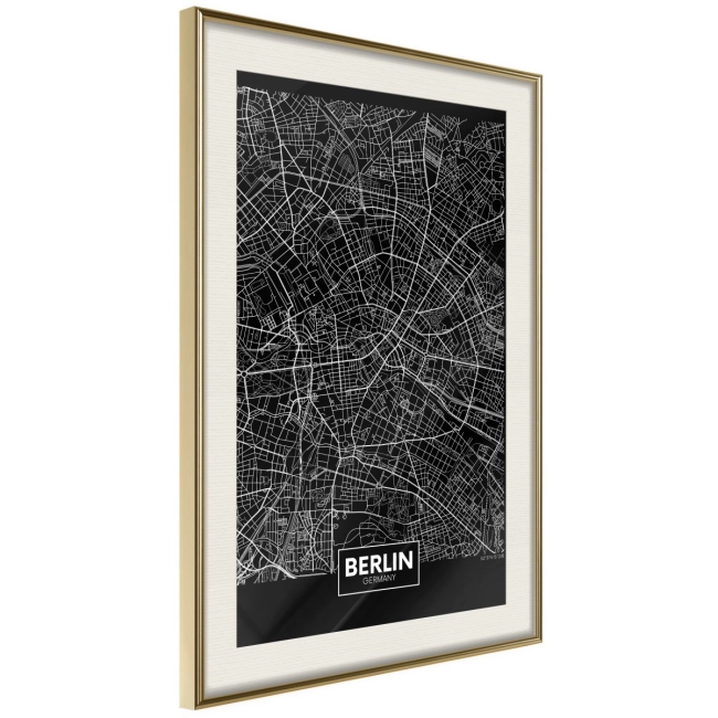 Plakat - Plan miasta: Berlin (ciemny) NIEMCY