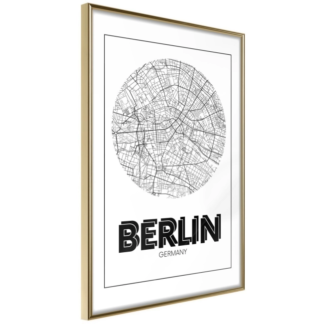 Plakat - Plan miasta: Berlin (okrągły) NIEMCY