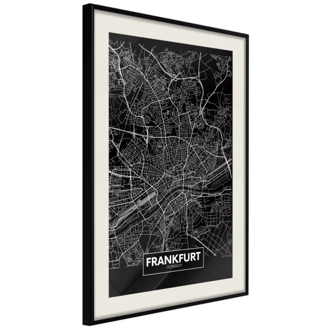 Plakat - Plan miasta: Frankfurt (ciemny) NIEMCY