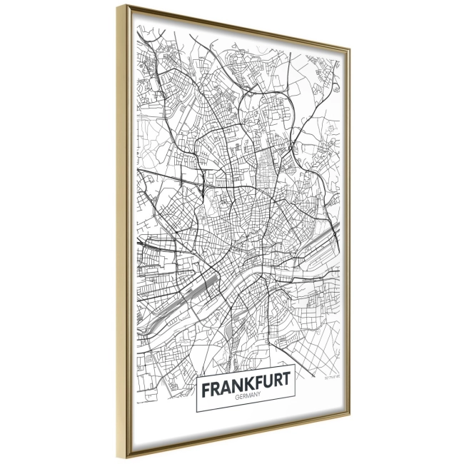 Plakat - Plan miasta: Frankfurt NIEMCY
