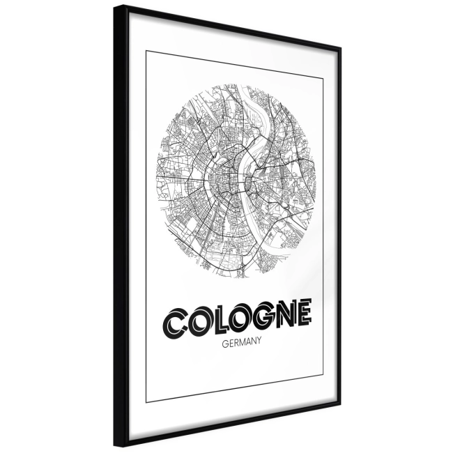 Plakat - Plan miasta: Kolonia (okrągły) NIEMCY