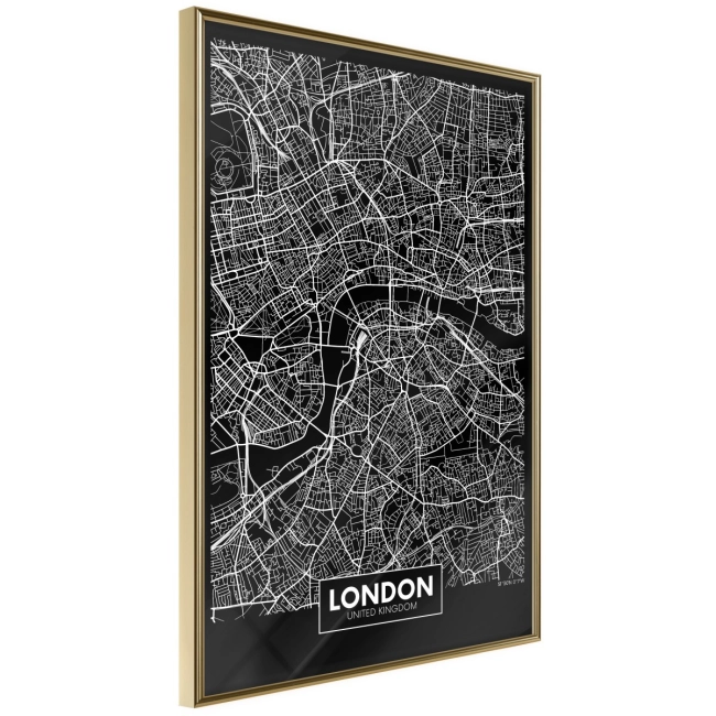 Plakat - Plan miasta: Londyn (ciemny)