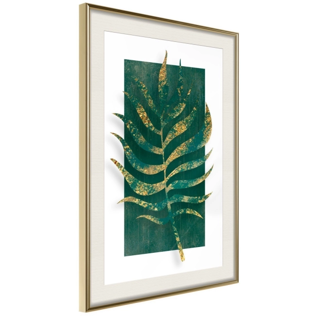 Plakat - Pozłacany liść palmy