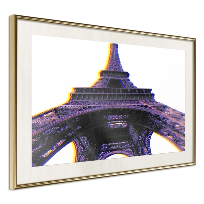 Plakat - Symbol Paryża (fioletowy)