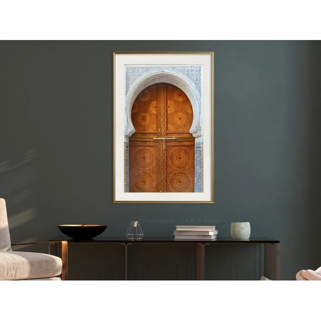 Plakat drzwi styl retro klasyczny vintage architektura